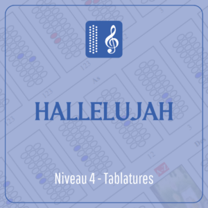 Hallelujah for 1,2 and 3 voices (level 4) written in tablature