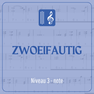 Zwoeifaeutig (niveau 3) écrit en note