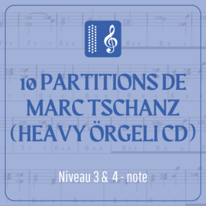Heavy Örgeli Music book 10 titres de Marc Tschanz écrit en note